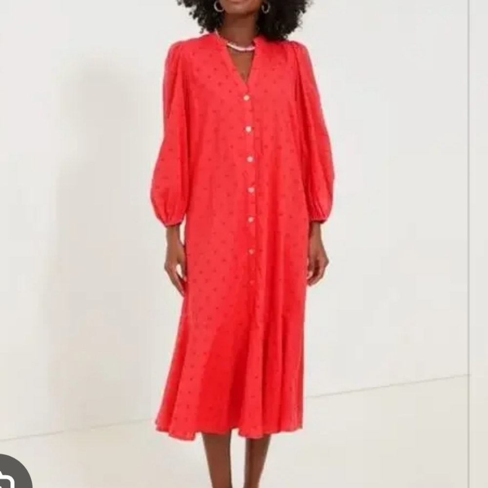 Pomander Place Tuckernuck Red Leila Maxi Dress Preppy Coastal Old Money